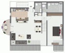 Diese Wohnung können Sie sich nicht entgehen lassen! 3-Zimmer-Maisonette-Wohnung mit Balkon - Grundrissskizze - untere Ebene