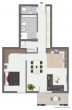 Neuwertige 2-Zimmer-Wohnung mit Balkon in Bruchsal - Grundriss-Skizze