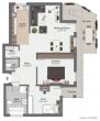 Praktisch geschnittene 3-Zimmer-Wohnung mit Terrasse und Gartenanteil in Bruchsal - Grundriss-Skizze
